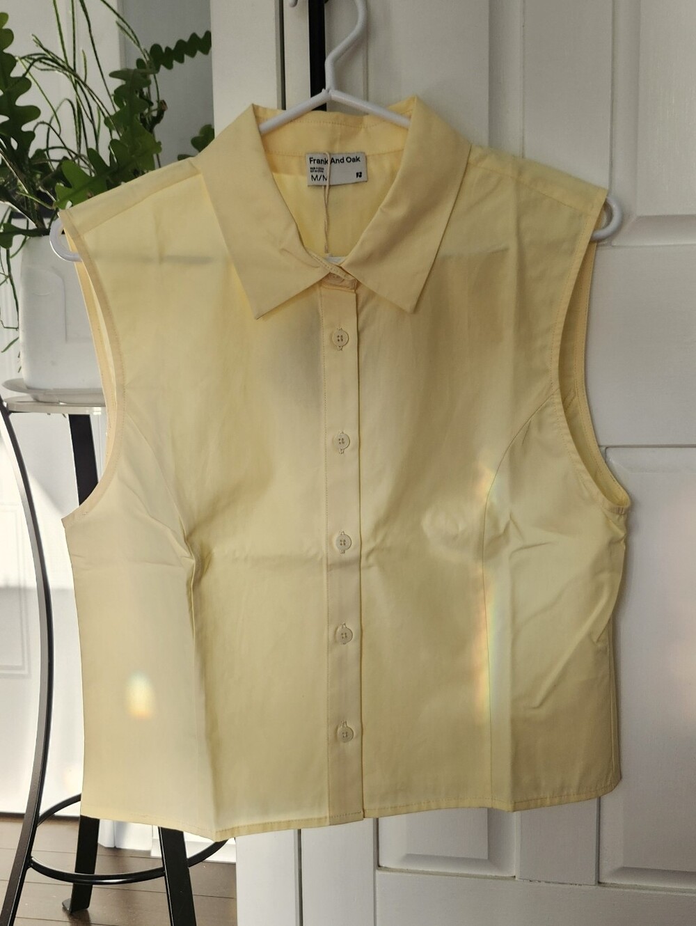 Frank & Oak Yellow Poplin Shirt